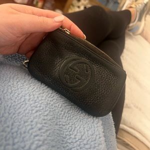 Authentic Gucci coin purse / wallet / key chain / card holder - black
